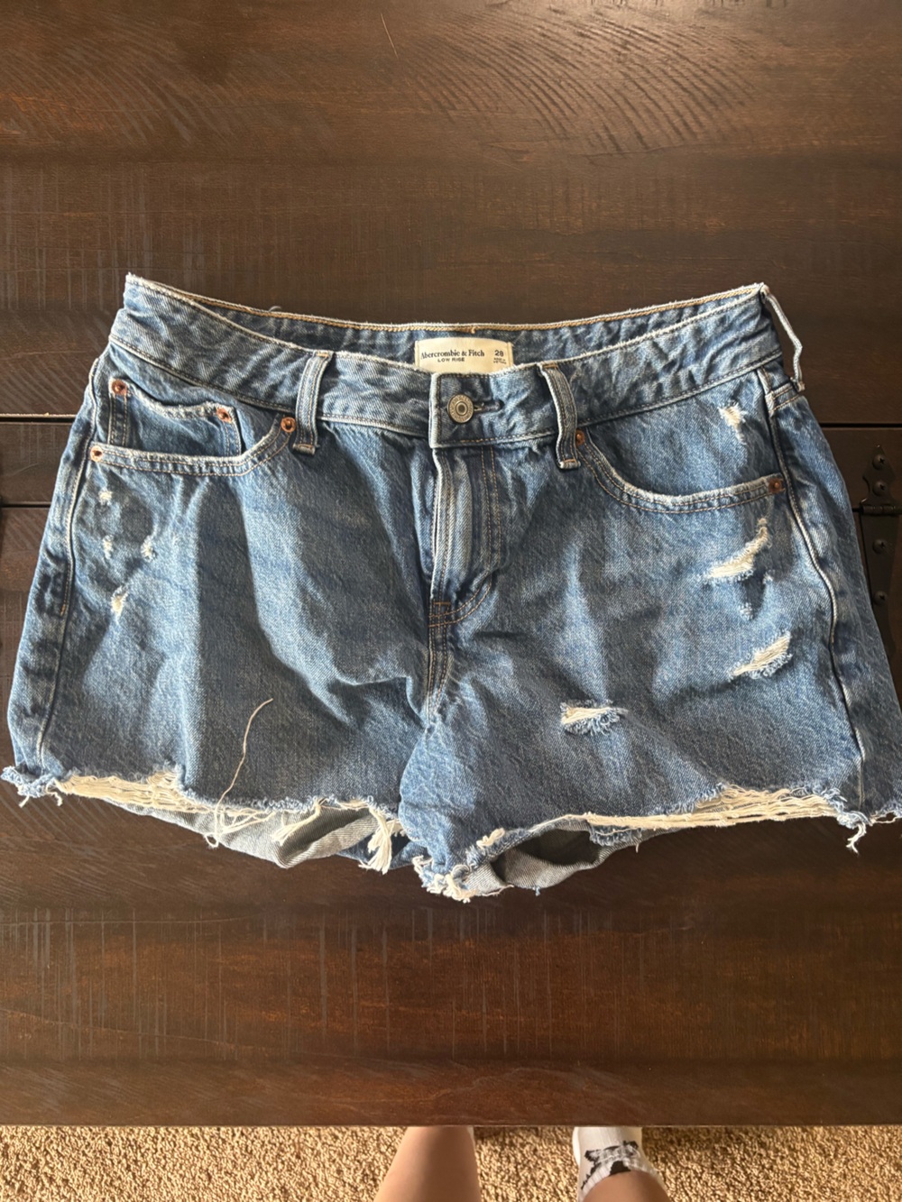 Abercrombie low rise curve love shorts
